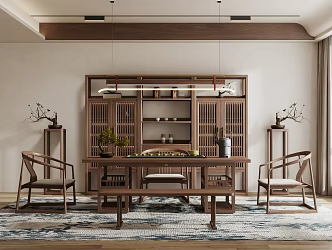 New Chinese Tea Room 3d model