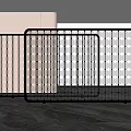 Ventilation transparent screen glass partition rotatable screen 3d model