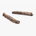 Rusty Metal Mechanical Parts With Irregular Shape And Rusted Surface 3d model