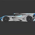 Futuristic Sports Car With Sleek Body Blue Lighting And Black Exterior