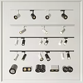 Modern Black and White Downlights and Spotlights with Track Mounted Designs