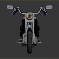 Classic Vintage Motorcycle Featuring Black Dual Seat Chrome Engine Parts And Round Headlight