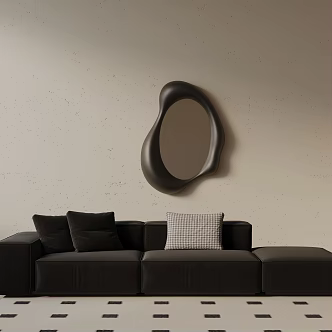 Modern three-seat sofa 3d model