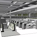 Modern Commercial Complex Layout With Surrounding Roads Green Spaces And Parking Areas