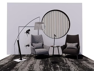 Modern Casual Sofa Combination Single Sofa 3d model