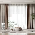 Modern Curtains 3d model