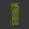 Green Mobile Radar Equipment With Large Antenna Mounted On Military Vehicle
