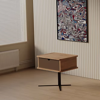 Modern Bedside Cabinet 3d model