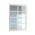 Casement Window Featuring White Frame and Multiple Glass Panes in Modern Style Design