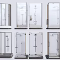 Shower Head Fixtures In Modern Glass Enclosure With Various Styles For Bathroom Design