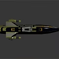 Futuristic Sci Fi Spaceship With Metallic Exterior Neon Blue Accents And Detailed Engine Parts