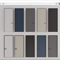 Modern Hinged Doors In Various Color Options For Home Interior Design 3d model