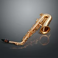 Shiny Golden Brass Saxophone Decorative Accessory For Home Living Space
