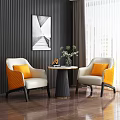 Modern Casual Sofa Combination Chair Coffee Table 3d model