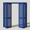 Folding door 3d model