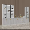 Modern Kitchen Interior With White Cabinets Gold Handles And Marble Countertops