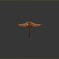 Red Pterosaur Creature With Large Wings Long Tail And Pointed End Flying