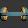 Turquoise And Orange Kid Friendly Headphones With Soft Earmuffs Lightweight Design