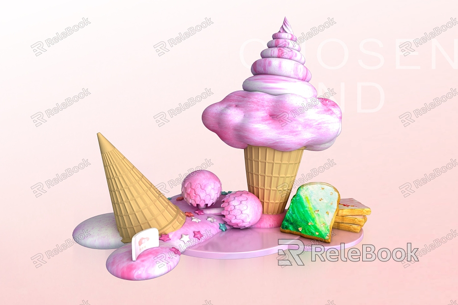 Cloud Ice Cream Modern Ice Cream model