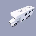 White Motorhome With Multiple Windows And Roof Appliances For Mobile Living