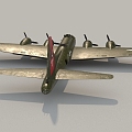 B17 bomber fighter aircraft 3d model