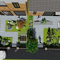 Garden Landscape Design With Greenery Areas Stone Pathways And Colorful Flowers
