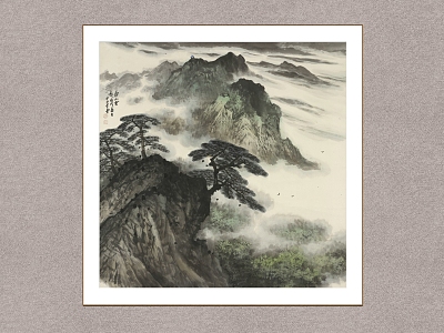 Decorative Painting Lushan Fengyun Lu Xingtang Landscape Painting model