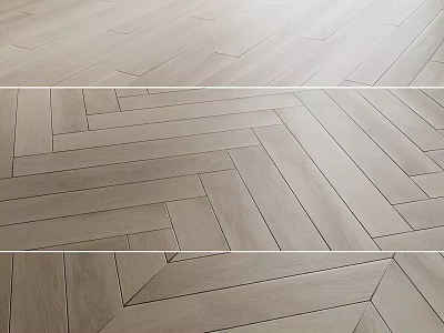 Modern Wooden Wainscoting Paneling With Herringbone Pattern And Natural Wood Finish For Home Interior 3d model