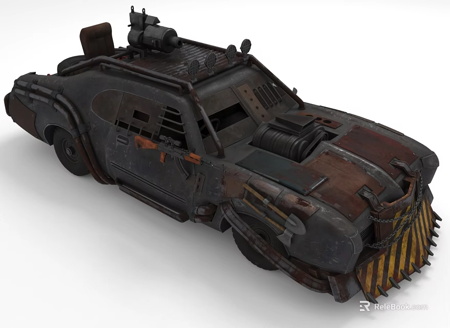 Armored Post Apocalyptic Vehicle For Survival Roles And Creature Encounters 3d model 