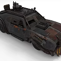 Armored Post Apocalyptic Vehicle For Survival Roles And Creature Encounters