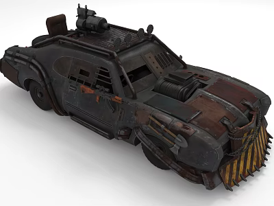 Armored Post Apocalyptic Vehicle For Survival Roles And Creature Encounters 3d model