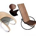Stylish Modern Lounge Chairs With Curved Wooden Frames And Metal Legs In Various Styles