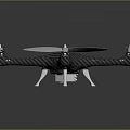 Space Exploration Quadcopter Drone Carbon Fiber Design With Propellers And Landing Gear