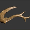Golden Feather Wing Decorative Ornament With Detailed Design And Metallic Finish