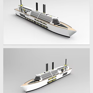 Modern Cruise Business Mobile Tour Cruise 3d model