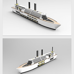 Modern Cruise Business Mobile Tour Cruise 3d model