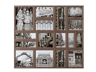 Chinese Photo Wall Hanging Paintings Old Photos 3d model