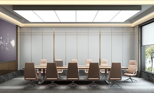 Modern Meeting Room Meeting Table and Chair 3d model