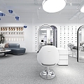 Modern Minimalist Hair Shop 3d model