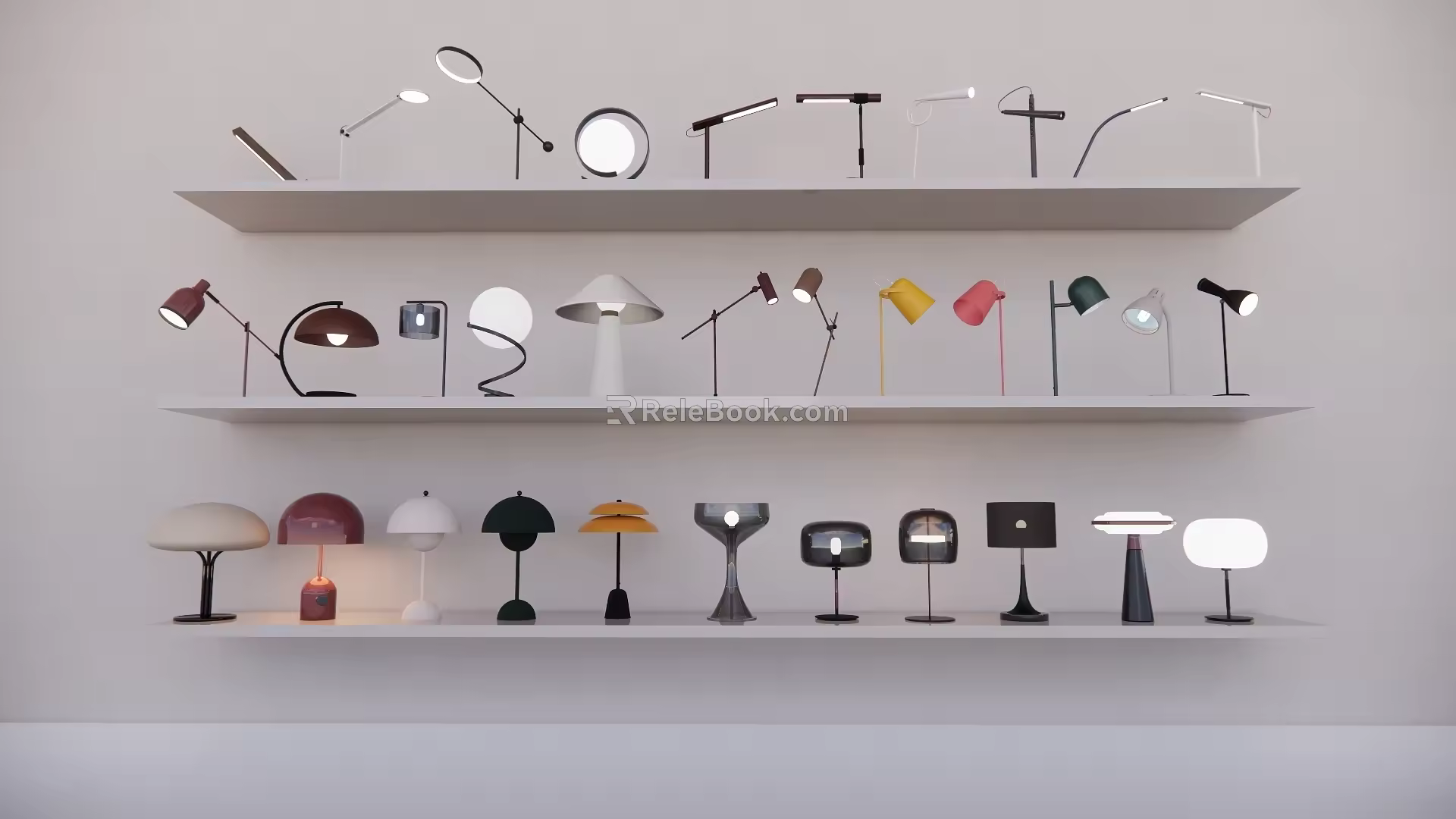 Art lamp reading lamp simple table lamp 3d model
