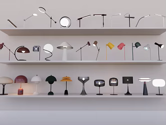 Art lamp reading lamp simple table lamp 3d model