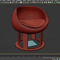 Elegant Modern Single Chair With Light Upholstery And Metal Circular Base