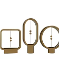 Modern Gold Table Lamps With Geometric Metal Frames And Warm Lighting For Home Decor