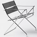 Modern Leisure Chair with Chrome Metal Frame and Gray Fabric Seat for Contemporary Living Space