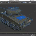 Vintage Military Tank With Turret Cannon Barrel Star Insignia And Tracks