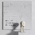 Creative Ideas Text Art With White Sculpture On Textured Wall Decor