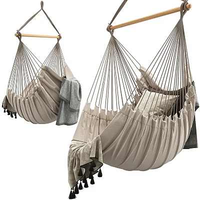 Modern Leisure Chair Hammock Pillow 3d model