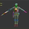 Military Soldier In Camouflage Uniform With Rifle And Tactical Body Armor