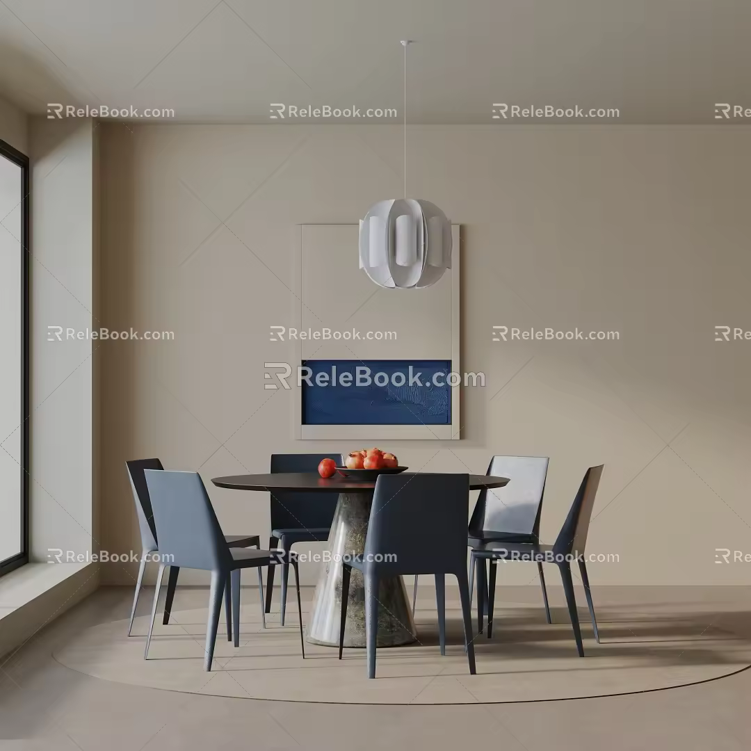 Modern table combination 3d model