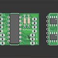 Two Green Electronic Circuit Boards With Components Connectors And Chips Design 3d model